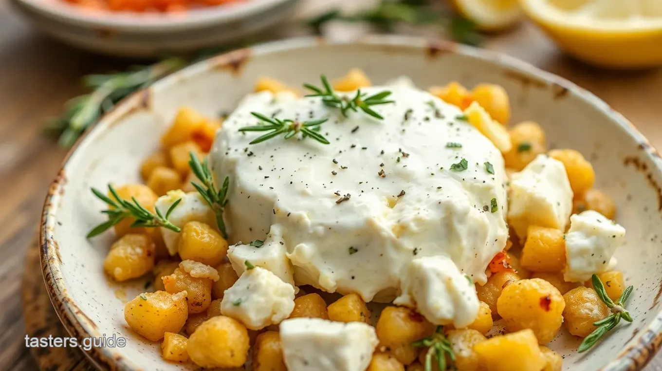 Warmed Herb-Infused Goat Cheese with Crostini