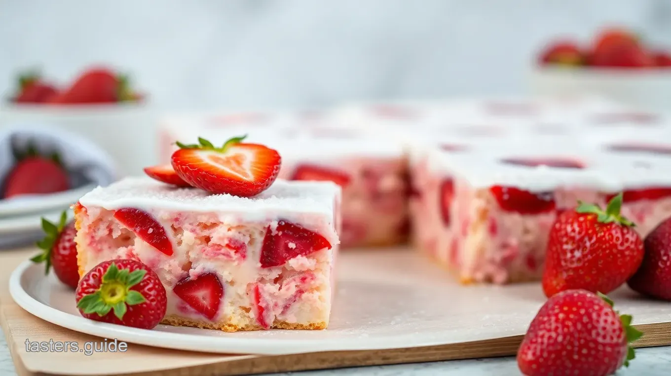 Easy Fresh Strawberry Sheet Cake Recipe