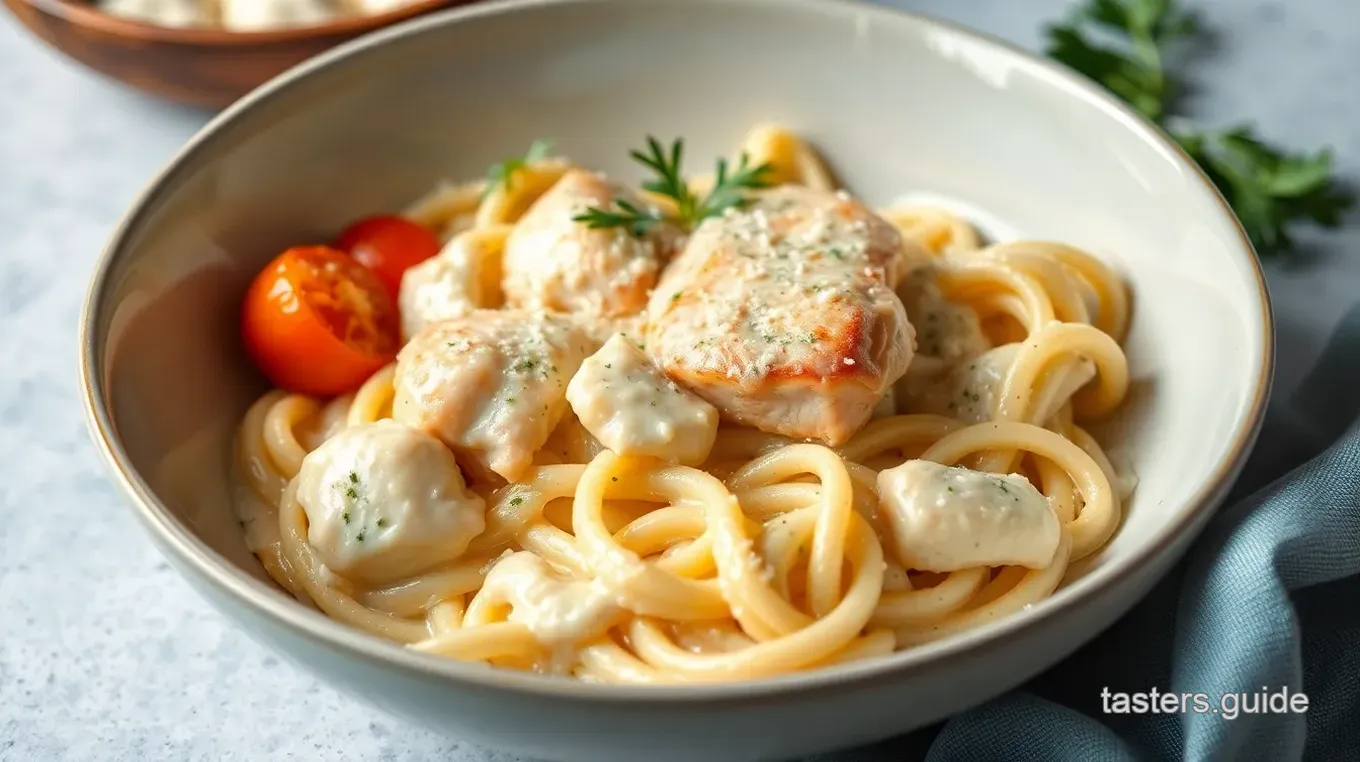 Chicken Alfredo with a Zesty Aroma