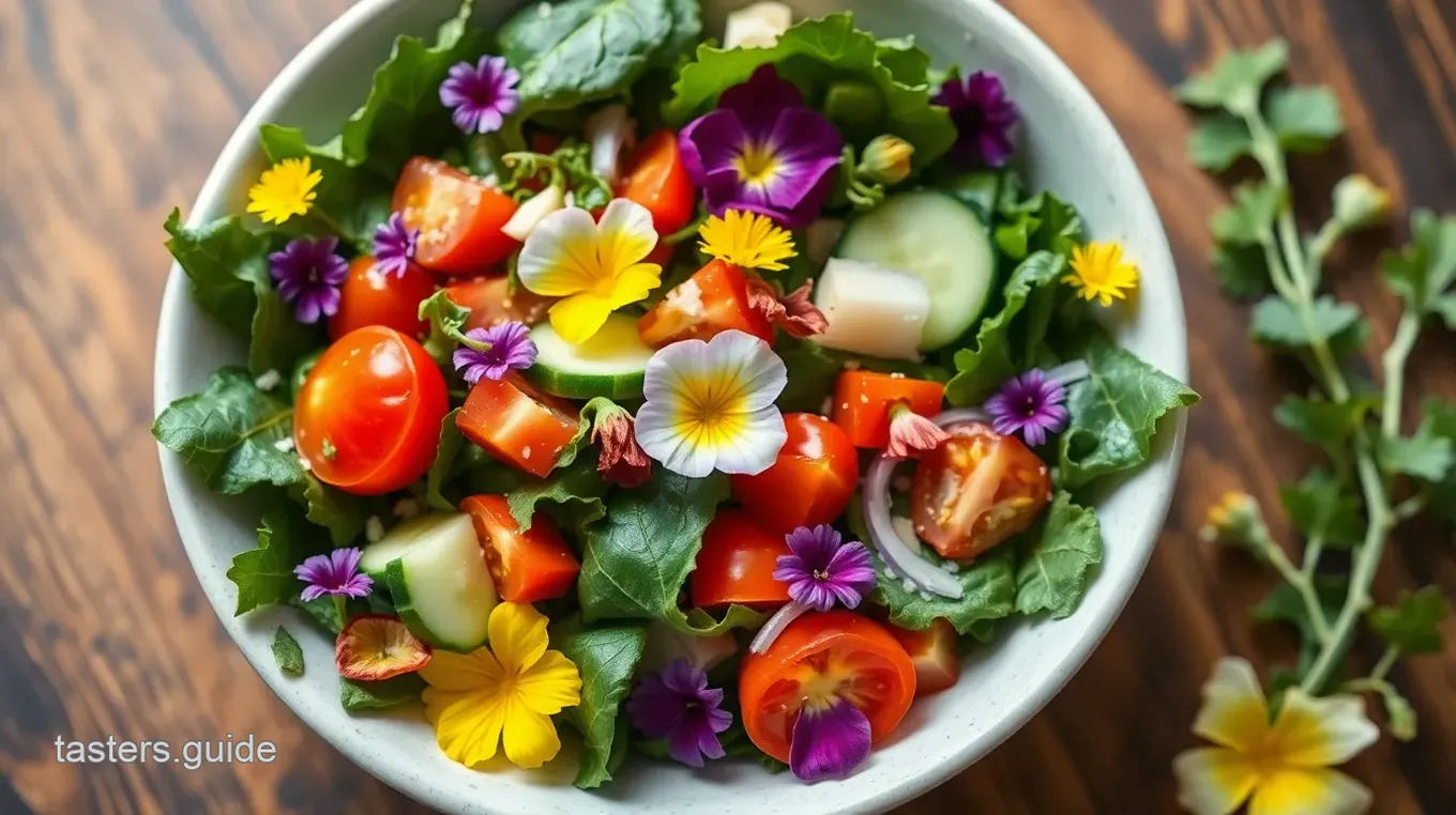 Three Flower Arrangements Salad