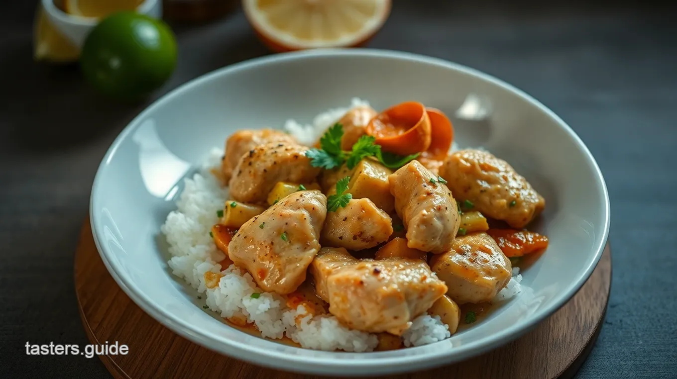 Ron Roberto Rum-Infused Tropical Coconut Chicken