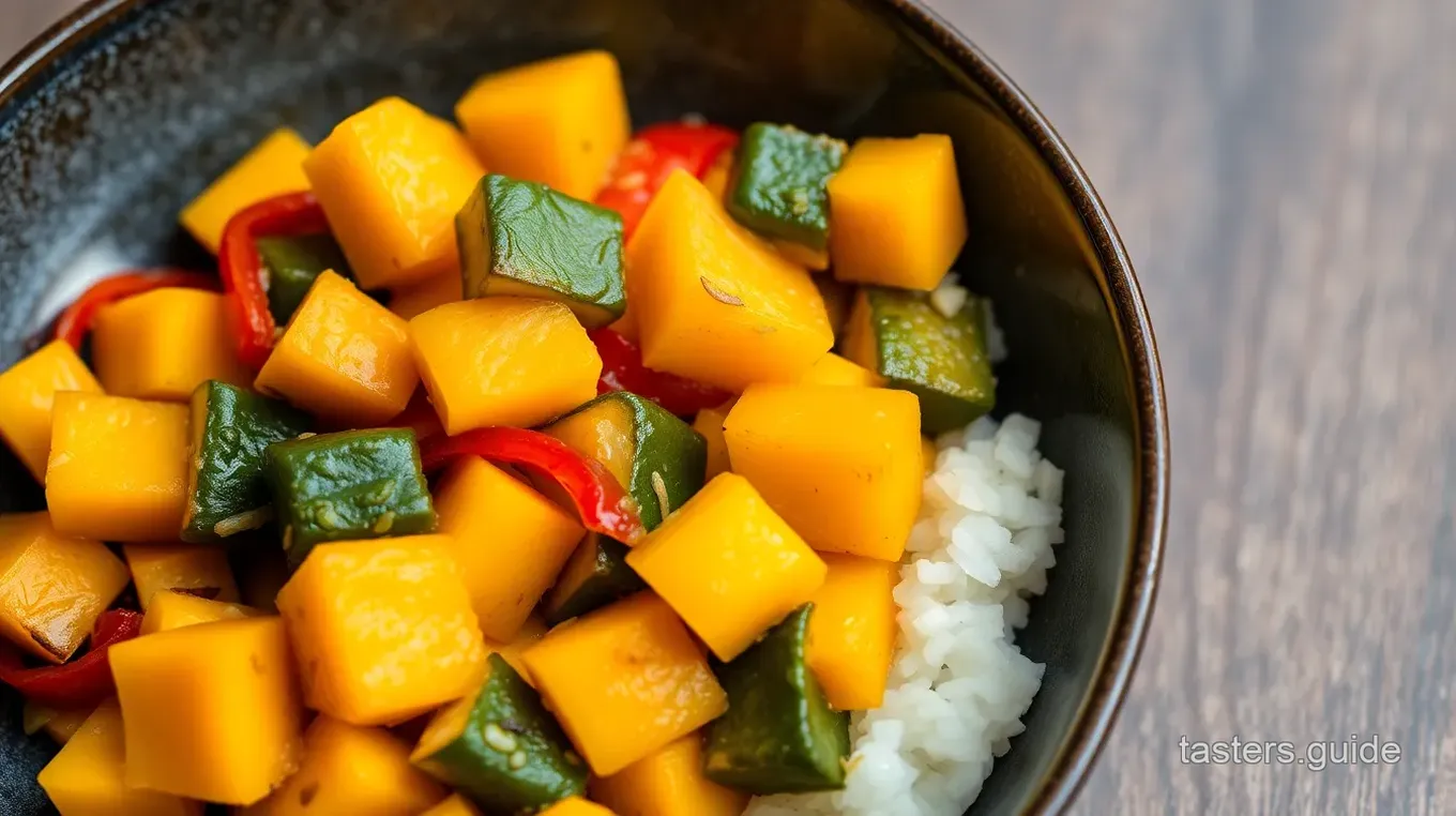 Vegan Kabocha Squash Stir-Fry with Garlic and Ginger