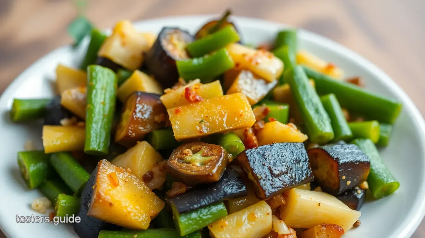 Okra and Eggplant Stir-Fry