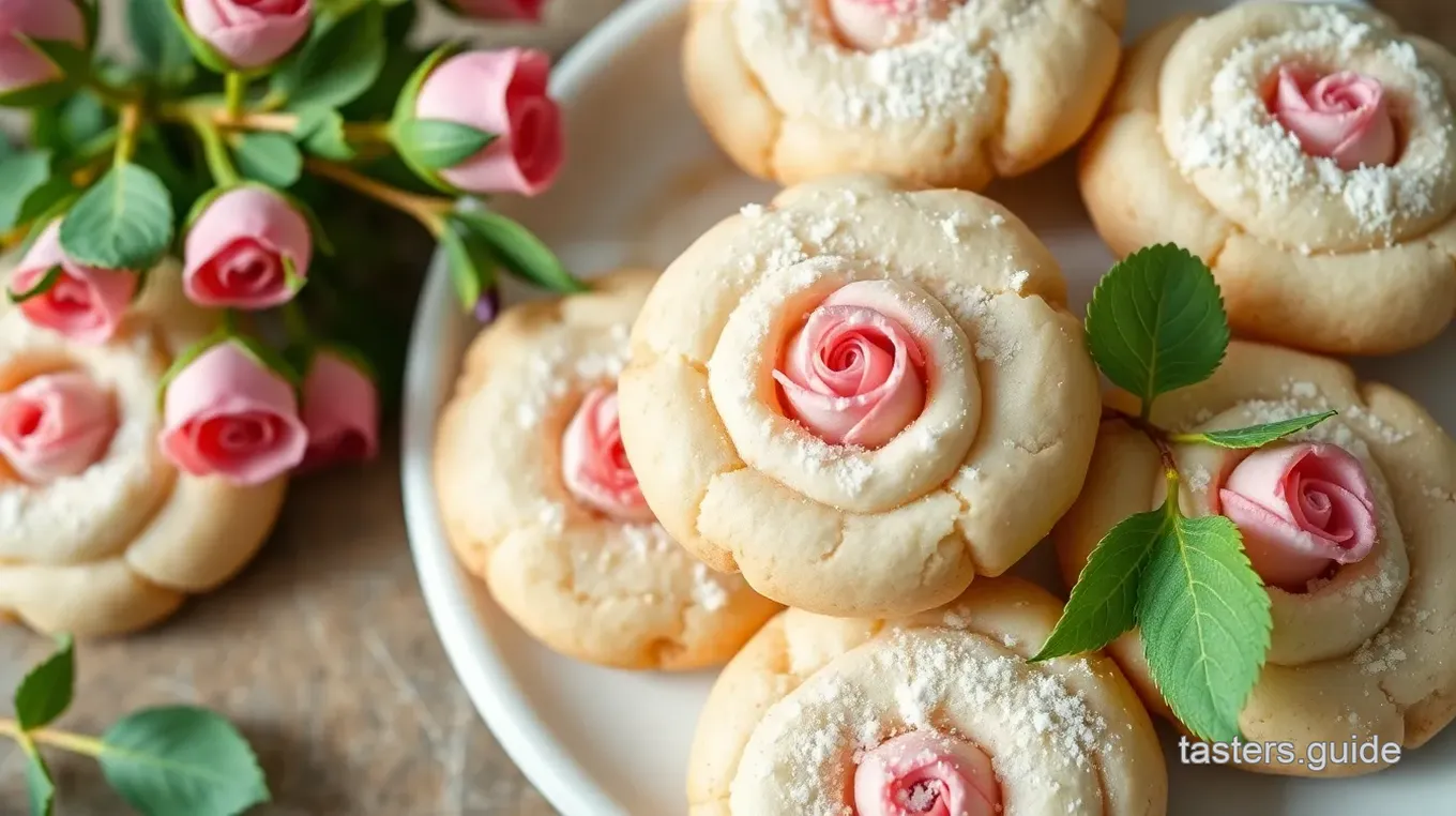 Whimsical Rose-Infused Sugar Cookies
