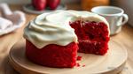 Microwave Red Velvet Cake with Frosting