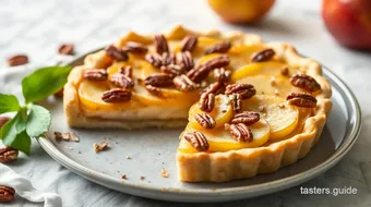 Bake Apple Tart with Crunchy Pecans