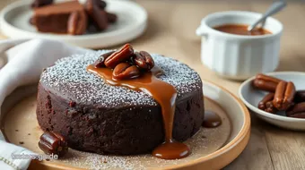 Bake Chocolate Date Cake with Toffee Sauce