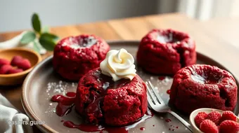 Bake Red Velvet Molten Lava Cakes