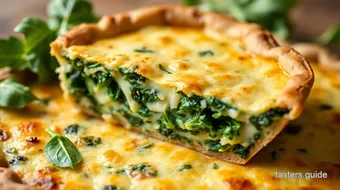 Bake Spinach Quiche - Healthy & Delicious recipe card