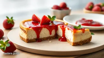 Bake Strawberry Cheesecake with Compote