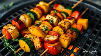 Ultimate Grilled Herb-Infused Vegetable Skewers on a Fire Pit Cooking Grate recipe card