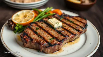 Grilled T-Bone Steak with Herb Butter Bliss recipe card