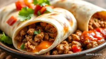 Quick Beef Burritos for a Tasty 25-Minute Meal recipe card