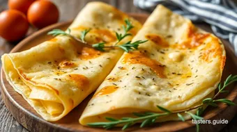 6-inch x 5-inch ob-round tip: Best Savory Herb and Cheese Crepes Recipe! recipe card