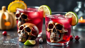 Halloween drinks for adults with skulls: 5 Hauntingly Delicious Cocktails! recipe card