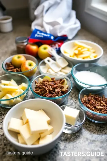Decadent Apple Tart with Crunchy Pecan Topping ingredients