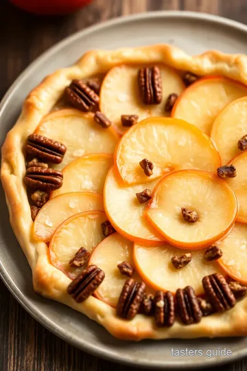 Decadent Apple Tart with Crunchy Pecan Topping presentation
