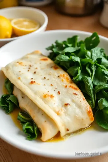 Halibut and Spinach Filo Wraps steps