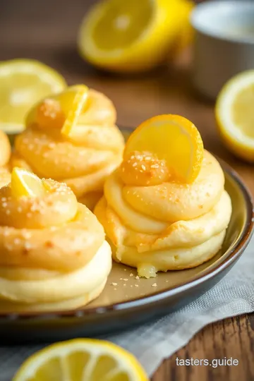 Miniature Lemon Cream Puffs presentation