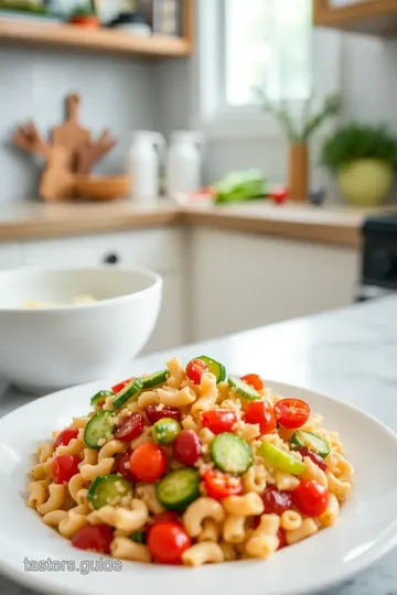 Bell Flower Bead Pasta Salad steps