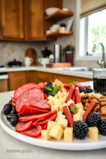 Black and Red Charcuterie Board steps