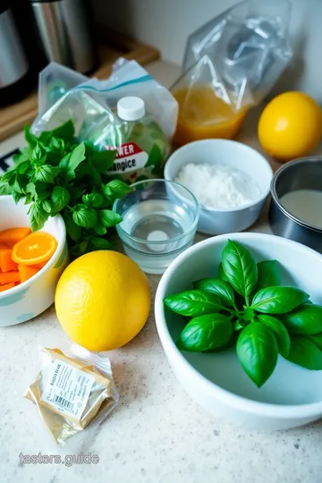 Citrus-Basil Sorbet ingredients