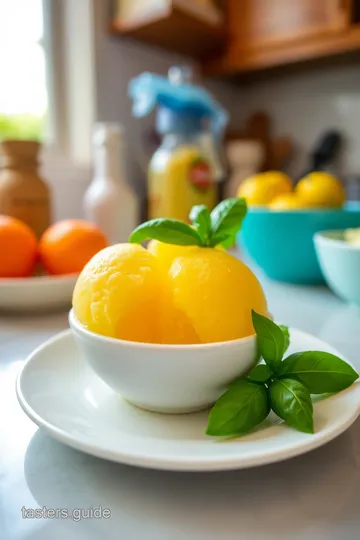 Citrus-Basil Sorbet steps