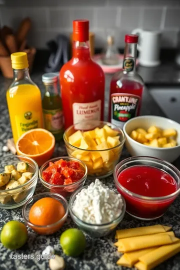 Classic Tropical Rum Punch ingredients