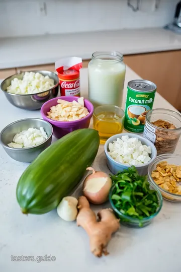 Ayote and Coconut Curry ingredients