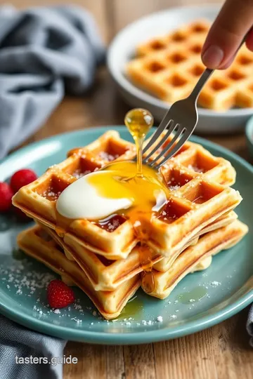 Crispy French Waffles with a Delightful Batter Dip presentation