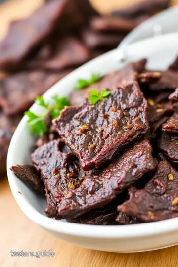 Flavorful Dehydrated Beef Jerky presentation