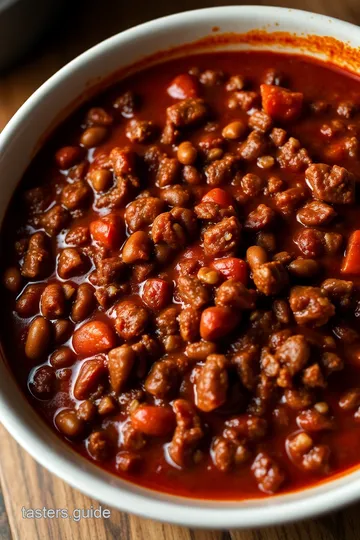 Delicious Bulk Ground Beef Chili Con Carne presentation