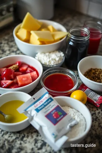 Deliciously Crafty Jelly Month Club Jams ingredients