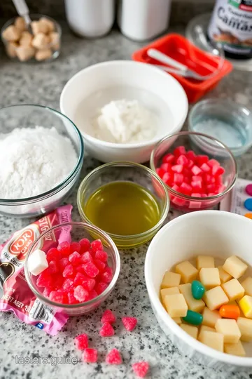 DIY Candy Necklace Delight ingredients