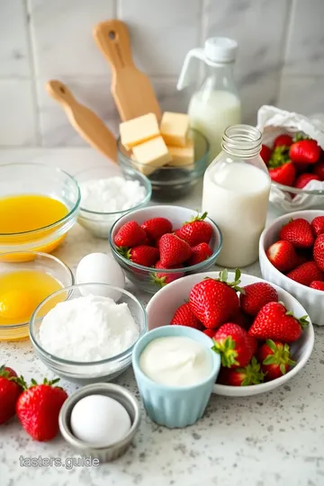 Easy Fresh Strawberry Sheet Cake Recipe ingredients