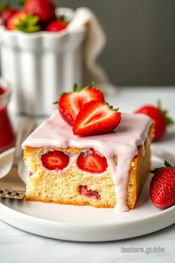 Easy Fresh Strawberry Sheet Cake Recipe presentation