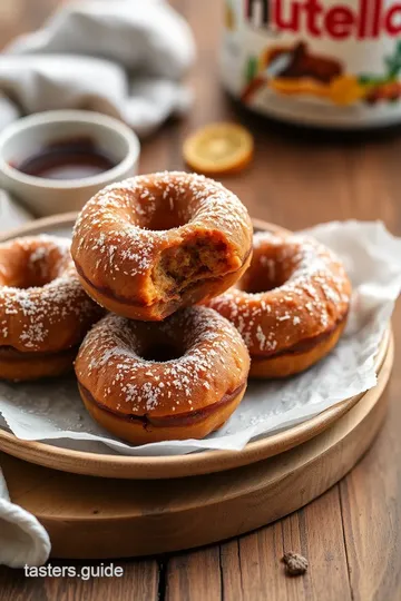 Fried Nutella Donuts: Fluffy & Decadent presentation