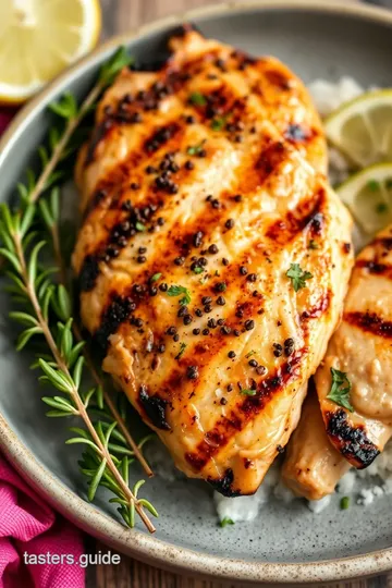 Lemon Herb Grilled Chicken Breast presentation