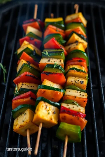 Grilled Herb-Infused Vegetable Skewers presentation