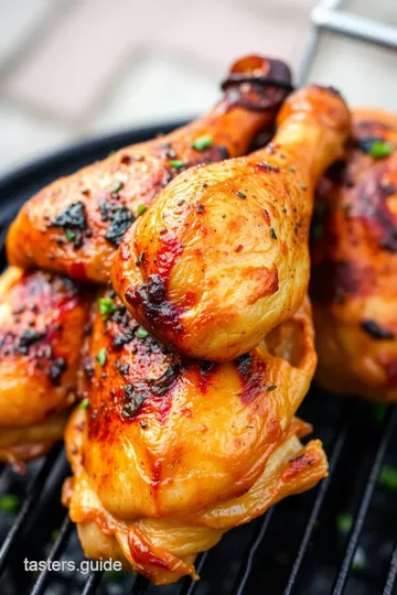 Herb-Infused Rotisserie Grilled Chicken on the Charcoal Grill presentation