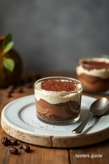 Quick & Decadent Chocolate Tiramisu presentation