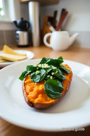 Mashed Sweet Potatoes with Creamy Spinach steps