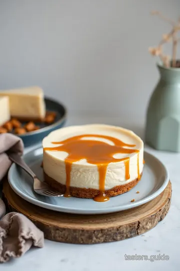 No Bake Biscoff Cheesecake with Salted Caramel presentation