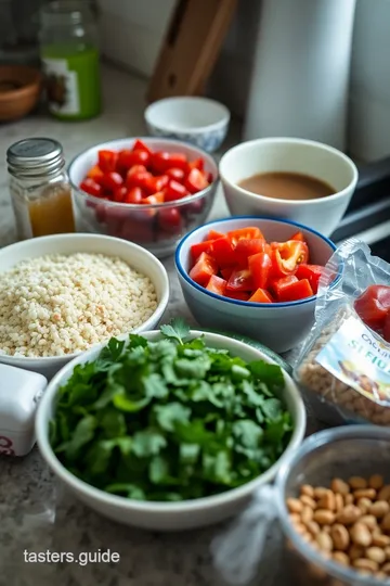 Pinky Plant Delight: A Whimsical Herb-Infused Couscous Salad ingredients