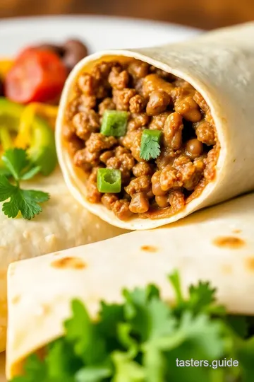 Speedy Beef & Bean Burritos presentation