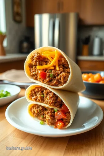 Speedy Beef & Bean Burritos steps