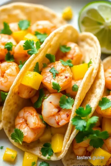 The Tasty Florida Sunshine Shrimp Tacos presentation