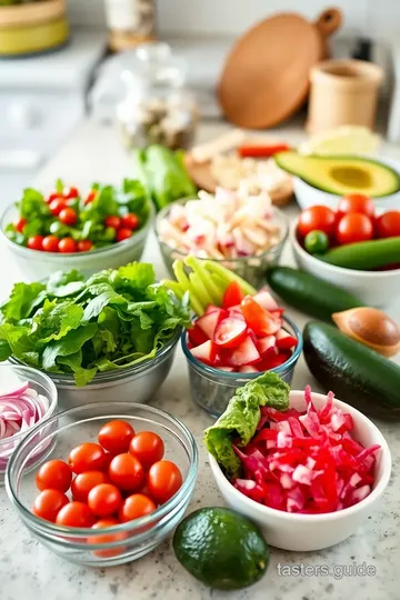 Vintage Glass Vases Salad ingredients