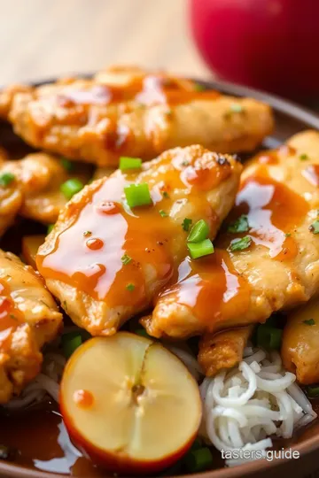 Apple and Honey-Glazed Chicken Tenders presentation