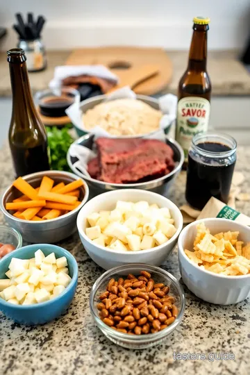 Craft Brewery Beer-Braised Brisket ingredients